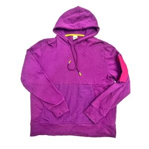 Fielder Bonobos Hoodie Mens Medium Purple Magenta Pullover Colorblock Sweatshirt